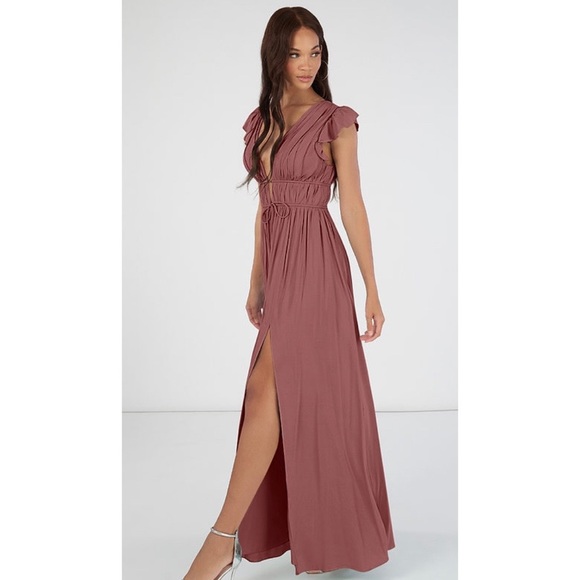 Azazie Santorini Desert Rose Dress Size A12 - Picture 2 of 14